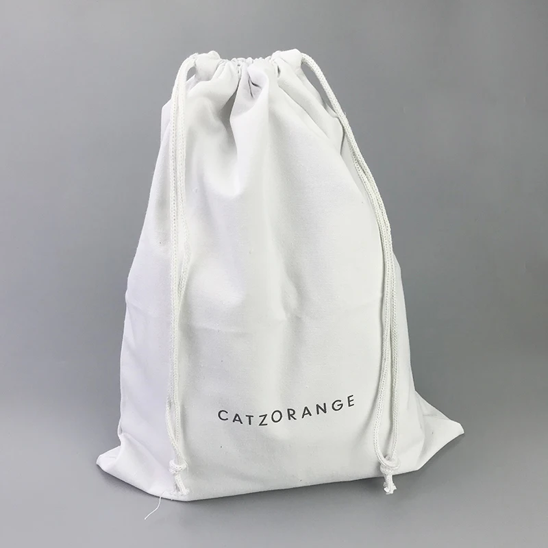 Custom Drawstring Pouch Logo Cotton Drawstring Bags Logo Pouch