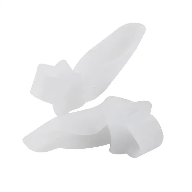 1 Pair Silicone Gel Foot Fingers Two Hole Toe Separator Silicone Toe Separator Corrector Thumb Feet Care Adjuster hallux TSLM1