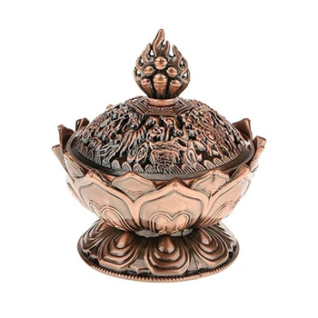 

Premium Incense Burners Lotus Flower Sandalwood Censer Buddhism Incense Holder Portable Home Tea house Yoga Studio Office Decor