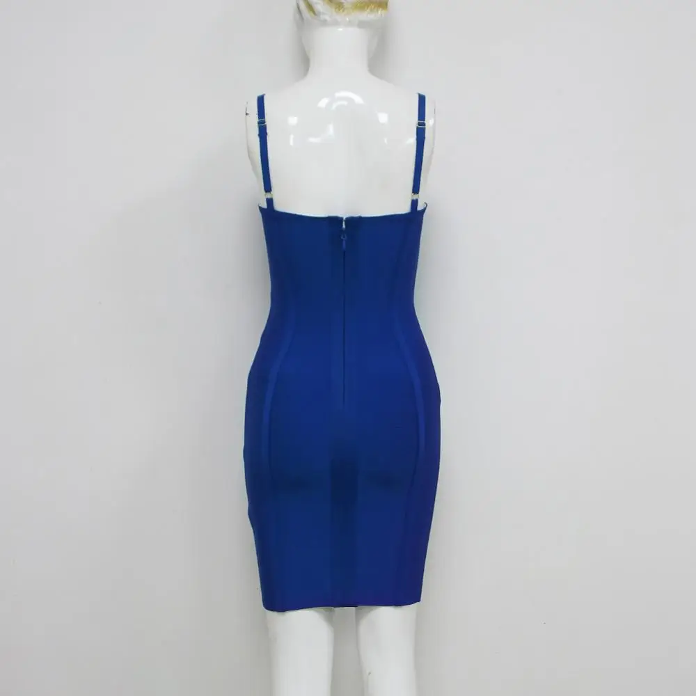 Летнее Сексуальное мини облегающее Бандажное платье для ночного клуба, женское платье на бретельках без рукавов, вечерние платья знаменитостей, новинка