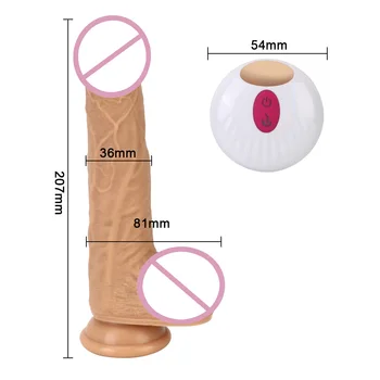 VATINE Heating Penis Vibrator Automatic Telescopic Rotating Dildo With Strong Sucker Female Masturbation Sex Toys For Women 5
