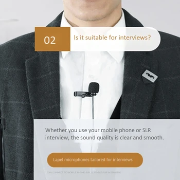 

Microphone 6M Omnidirectional Clip-On Lapel Video Mic for IPhone Canon Nikon DSLR,Super Lav 2