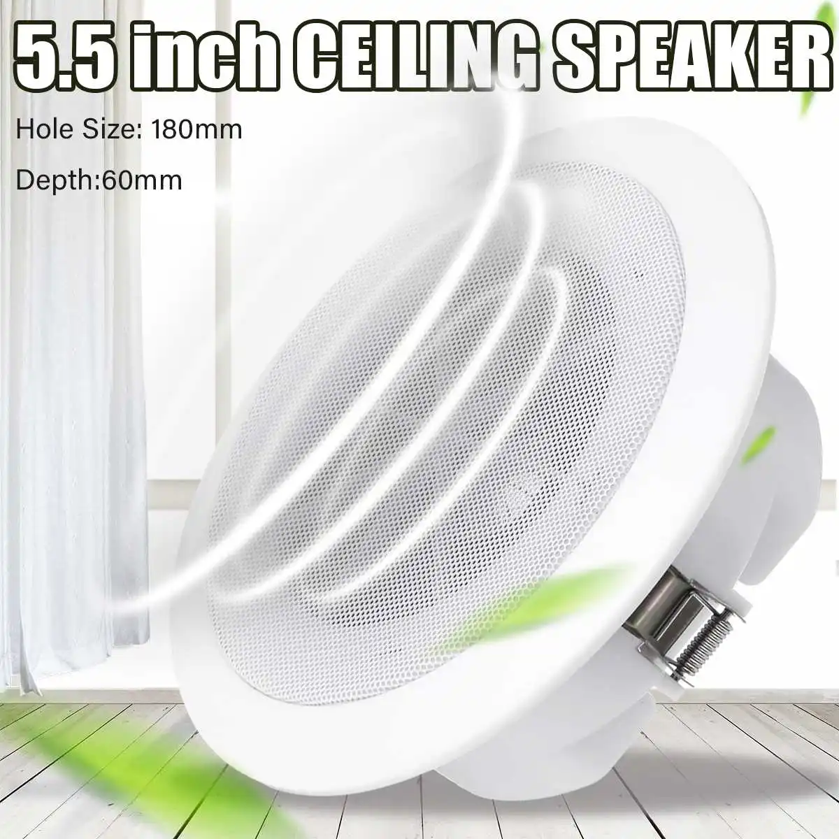 

5.5 inch waterproof high quality ceiling speaker home surround sound speaker 10W wall mount white round built-in wall speaker