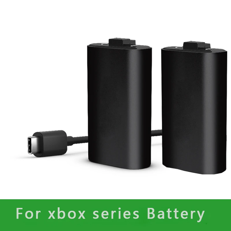 Bateria Recarregável para Xbox Series s x Cabo de Carregamento tipo c Controladores de Jogo sem Fio Baterias de Substituição 2x 2.5m