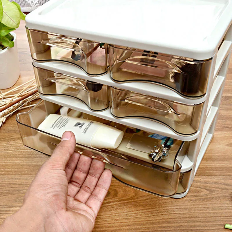 

Baffect Plastic Makeup Drawers Storage Box Jewelry Container Make up Organizer Case Cosmetic Office Boxes