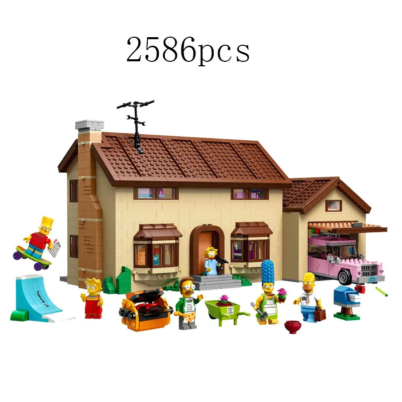 

New Movie Series Bricks The Simpsons House Compatible Legoingly THE Simpsons 71006 Building Blocks Toys for Kids Christmas Gift
