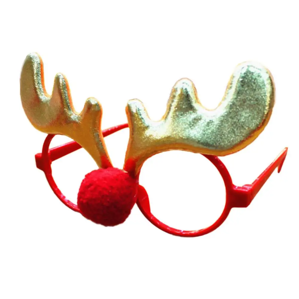 Рождество мультфильм очки рамки снеговик дети подарок вечерние украшения Прекрасный - Цвет: antler