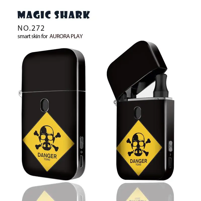 Магическая Акула 2.5D Vape Pod Danger Breaking Bad кленовый лист Леон чехол наклейка пленка для Аврора PLAY - Цвет: 272