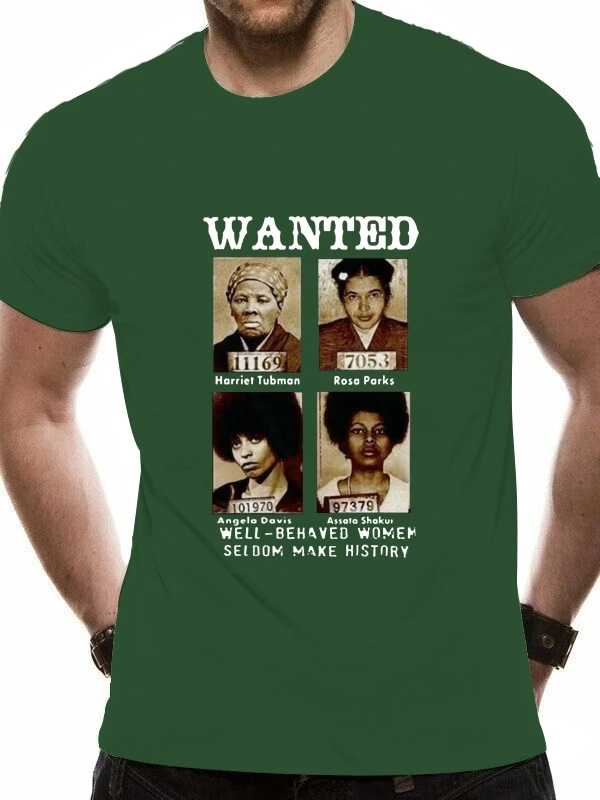 Желанная футболка Harriet Tubman Rosa Parks Angela Davis Assata Черная Мужская S-6Xl