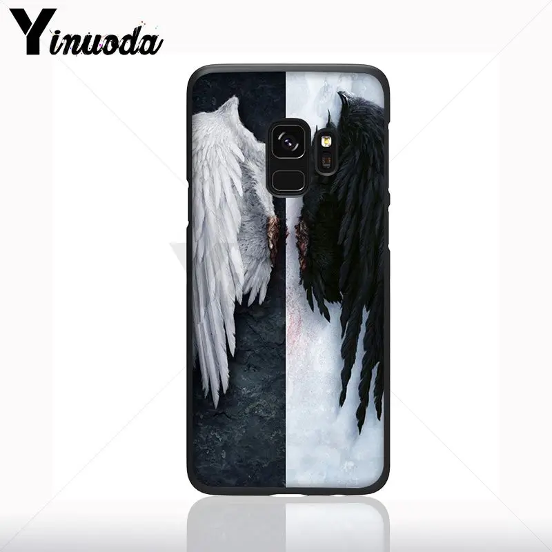 American TV Merosot Malaikat Lucifer Lembut Ponsel Case untuk Samsung Galaxy S10plus S9 S8plus A9plus S10e A50 A10 A70 Ponsel