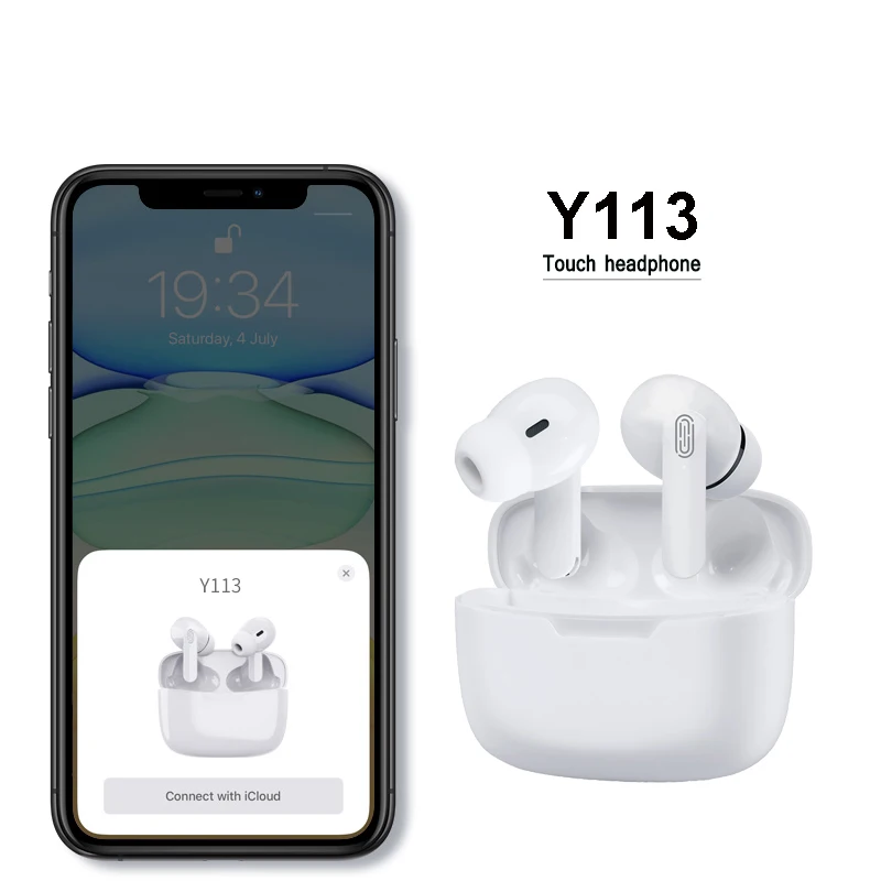 Y113 TWS Bluetooth 5 0 Headset Mini Stereo Wireless Earphone Touch Operation Smart Pop Up Waterproof Sports Earphone With Mic