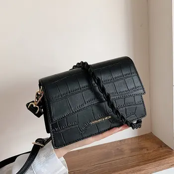 

2020 Women's shoulder bag Small square bag Simple temperament PU leather diagonal handbag high quality Brand women bag Hot Sale