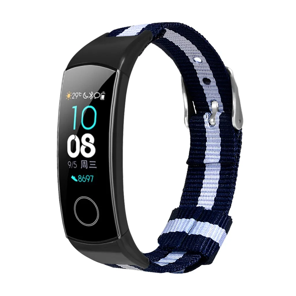 Ouhaobin ремешок на запястье для huawei Honor Band 5/4 нейлоновый металлический браслет спортивный ремешок для часов Смарт-браслет аксессуары