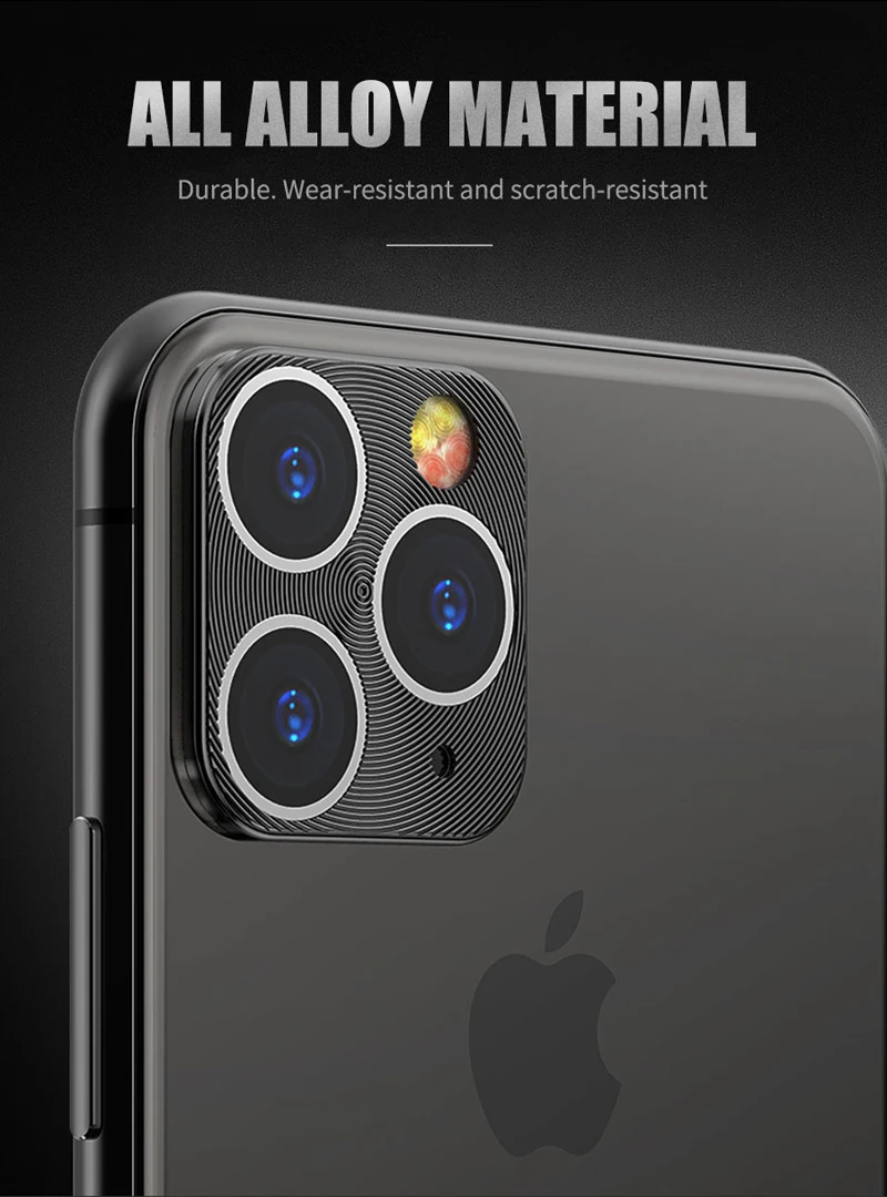 Для iphone 11 Pro MAX металлическая защитная крышка для объектива камеры для iphone X XS Max XR 7 8 Plus кольцо для объектива камеры защитный чехол