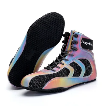 

TaoBo Original Daykey Squat Training Shoes High Top Authentic Wrestling Shoes For Men Reflective Design Lace Up Boxing Boots