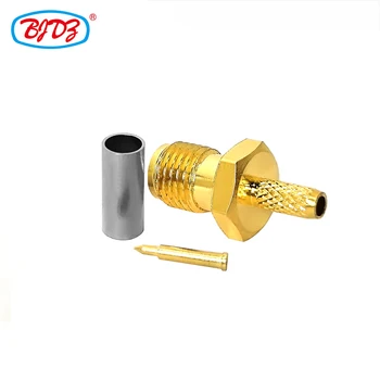 

Free Shipping 10 PCS RP SMA Female Straight Crimp Connector for RG174/RG316/LMR100 Cable