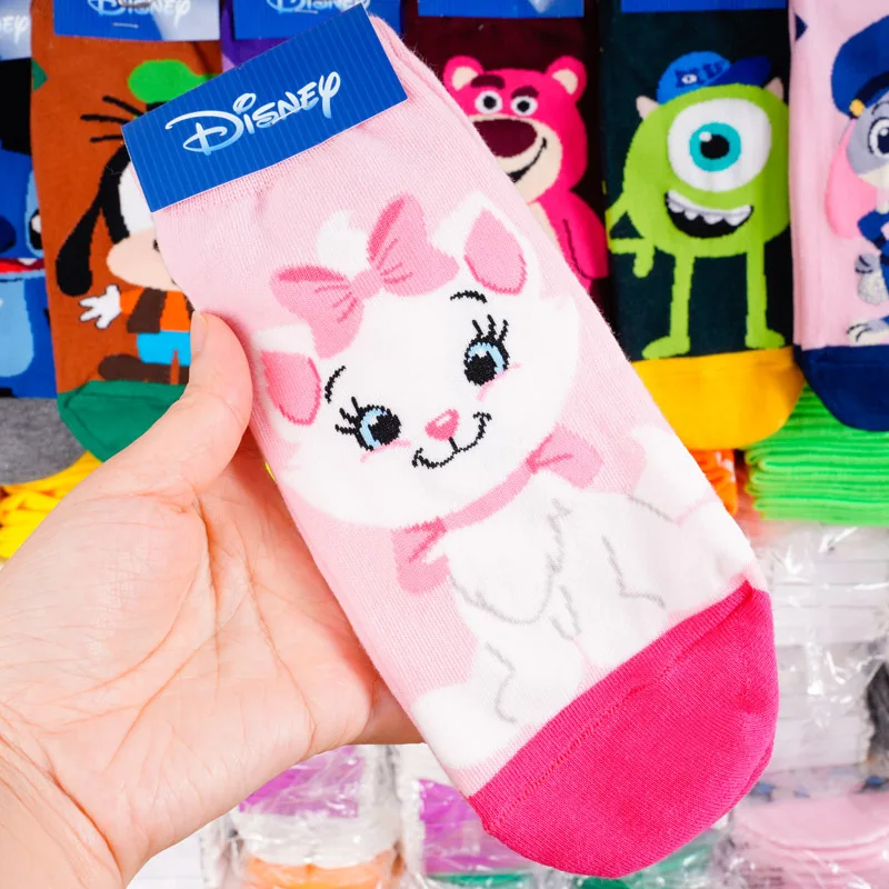 Disney/1 пара хлопковых носков с рисунком Минни и Микки новые модные женские мягкие хлопковые короткие носки 35-40 - Цвет: Color12