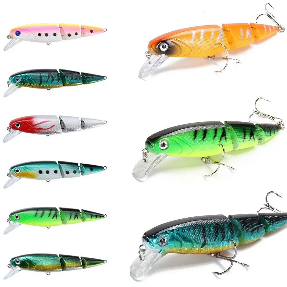 Fish Supplies 3-Segments Underwater Wobblers Multi-layer Lure Bait Floating  Swimbait Jointed Minnow Bait Fishing Tackle