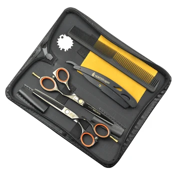 

30% off HT9114 professional barber scissors set japan 5.5 inch hairdressing hair thinning scissors for barbershop hair clippers