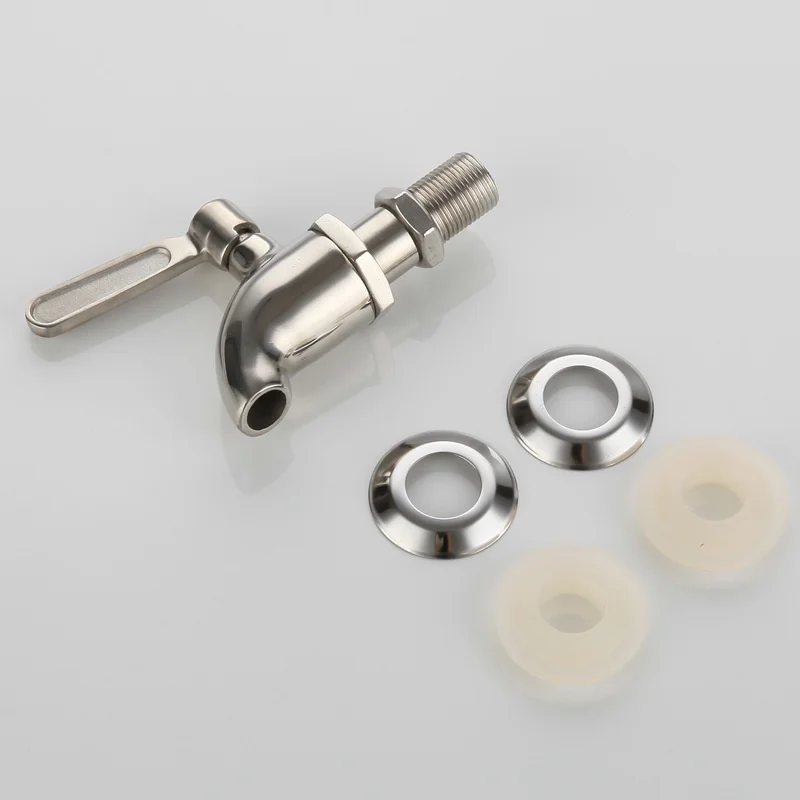 Bar Beverage Wine Barrel Faucet Drink Dispenser Tap Spigot Water 304 Stainless Steel Coffee Juice Taps Silver 12mm 16mm 5