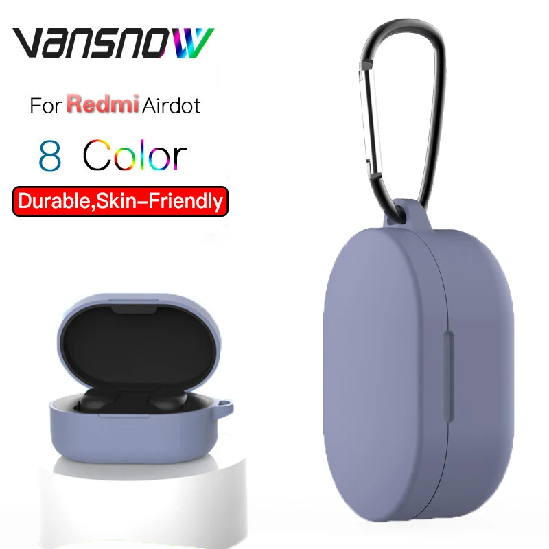 

8 Style For Redmi Airdots . Silicone Protective Cover wireless Bluetooth Earphone Case with Hook for Redmi Airdots Case