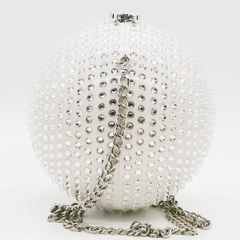 

Small Fragrance Acrylic Diamond-studded Pearl Messenger Bag Niche Design Fashion Portable Chain Shoulder Messenger Ins Bag