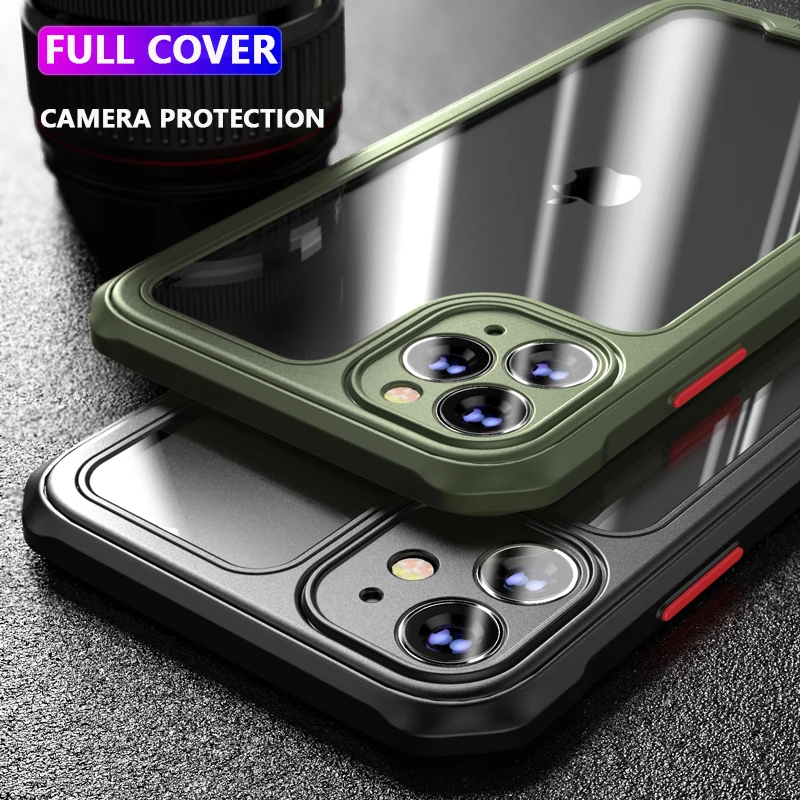 Роскошный бронированный чехол для телефона iPhone 12 11 Pro Max X XR XS 7 8 Plus SE2