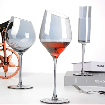 

Set of 2-high quality transparent wine glass party club goblet beer glass drinkware cup GLA-1403