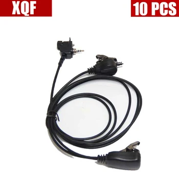 

XQF 10PCS Covert Acoustic Tube Earphone with in-line clip PTT mic for ICOM 2-Way Radios F3G, F4G, F11, F11S