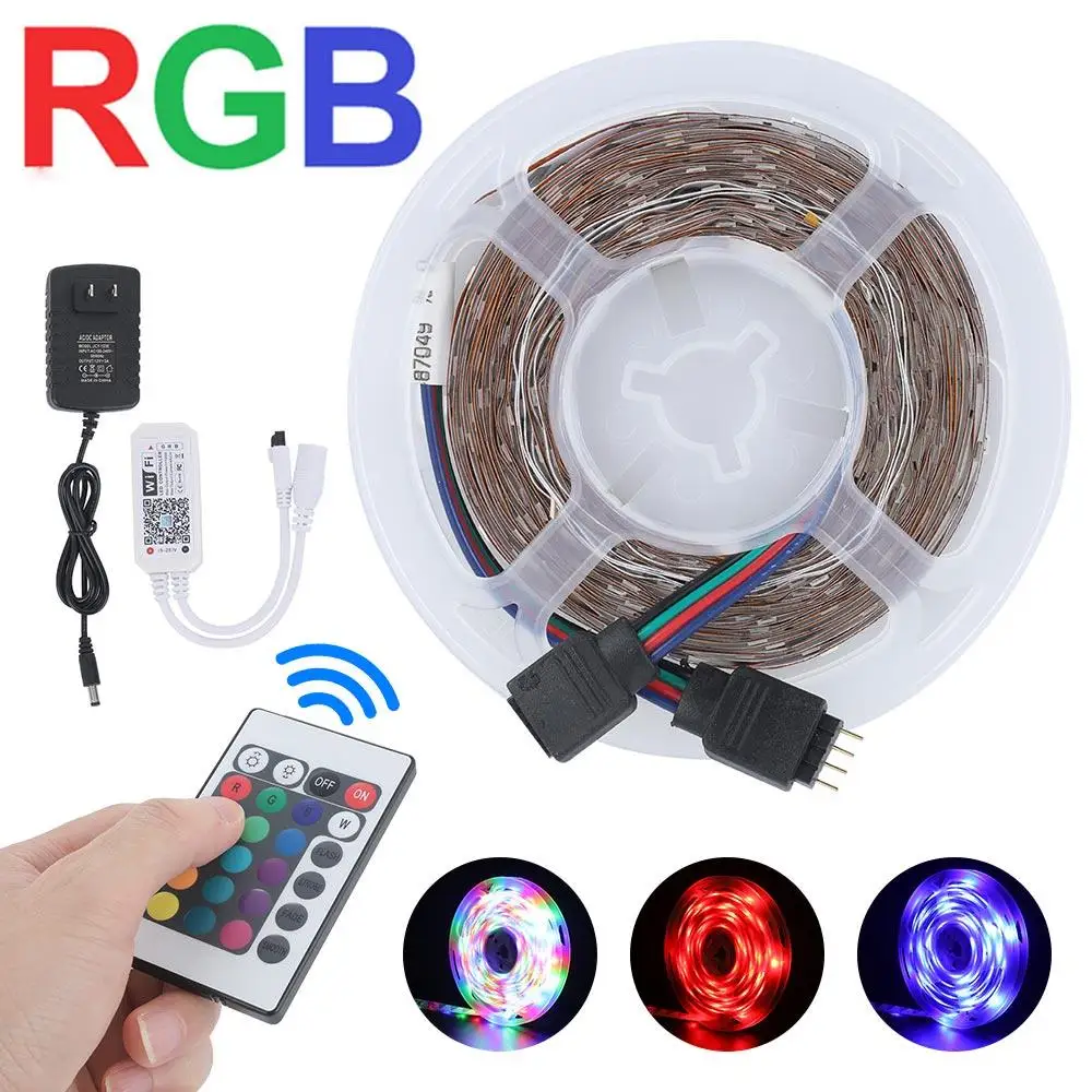 

LED Strip Mood Light Waterproof Multi Color LED String Light Strip WIFI 2835 24 Keys Kitchen Night Lamp Party Backlight