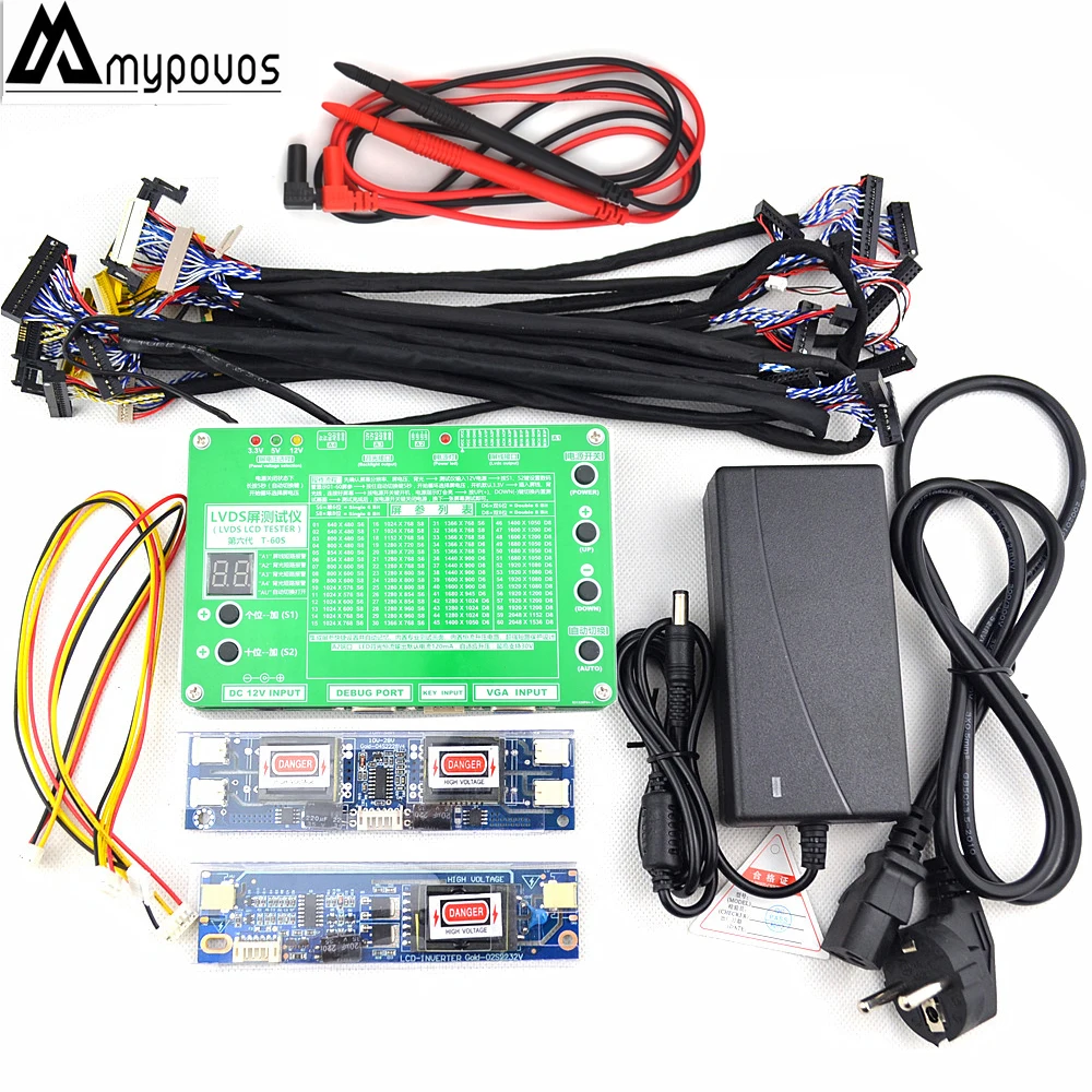LED Test Tool 1 Поколение ноутбука ТВ/lcd/светодиодный инструмент для тестирования ЖК-панели тестер er поддержка 7-8" w/LVDS интерфейсные кабели Инвертор+ 14 шт. линия экрана - Цвет: LED Test Tool 1