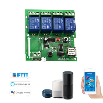 

4CH DC5V WiFi Relay Module Smart Home Mobile APP Remote Control Switch
