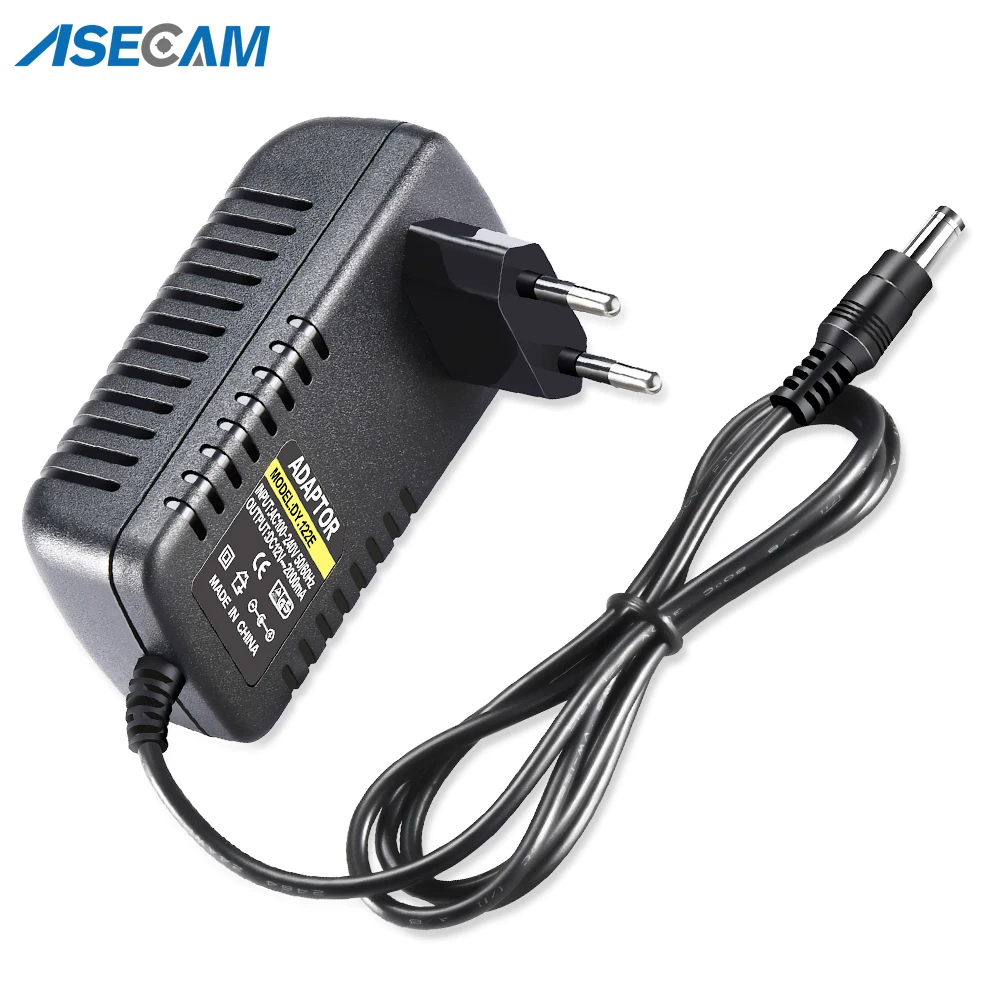 AC 100V-240V Converter Adapter DC 12V 2A 2000mA Power Supply EU US UK AU Plug 5.5mm*2.1mm for CCTV IP Camera System australian au plug 12v 2a 2000ma 100 240v ac to dc power adapter supply charger charging for cctv camera systems