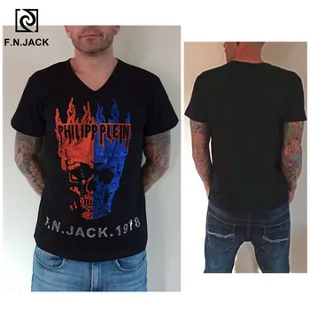 

F.N.JACK T shirt men Hip hop Casual Compression shirt Streetwear Christmas shirt Mens workout shirts Graphic tees men tshirt