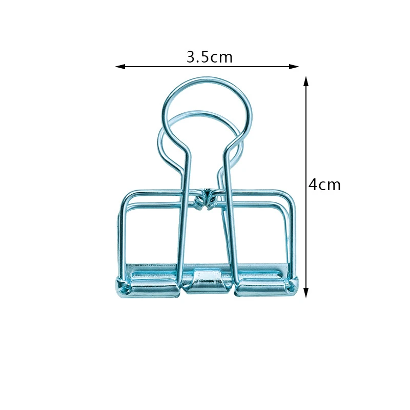 Colorful Metal Binder Clips Paper Clip 4*3.5cm 10pcs Book Stationery School Office Learning Supplies