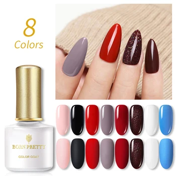 

BORN PRETTY Black White Pink Gel Nail Polish Semi Permanent Nail Color Gel Soak Off UV LED Gel 6ML for Decorations Nail