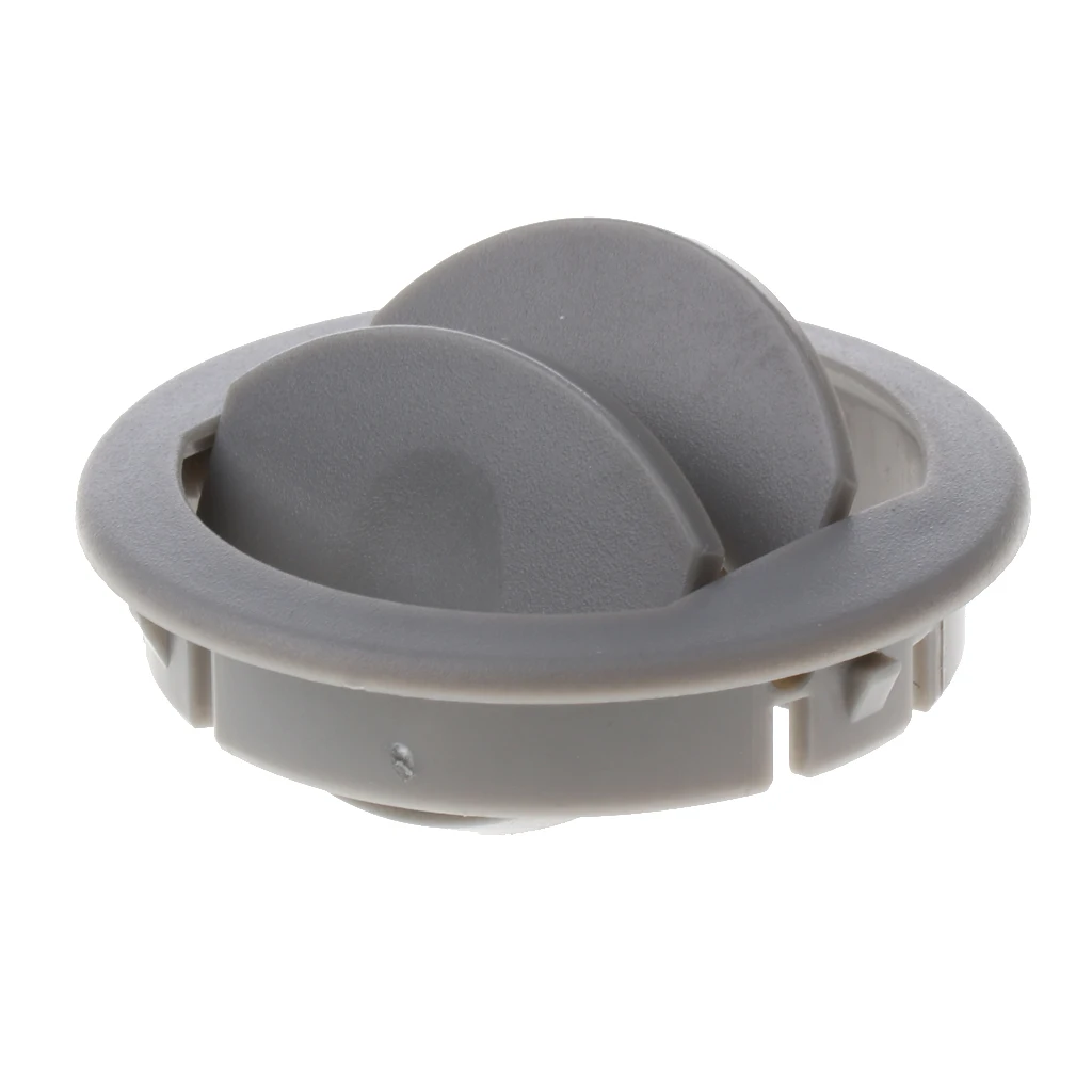 Set of 2 Universal Car RV ATV Trailer Camper Round A/C Vent Air Outlet 360&deg; Rotating (Gray)
