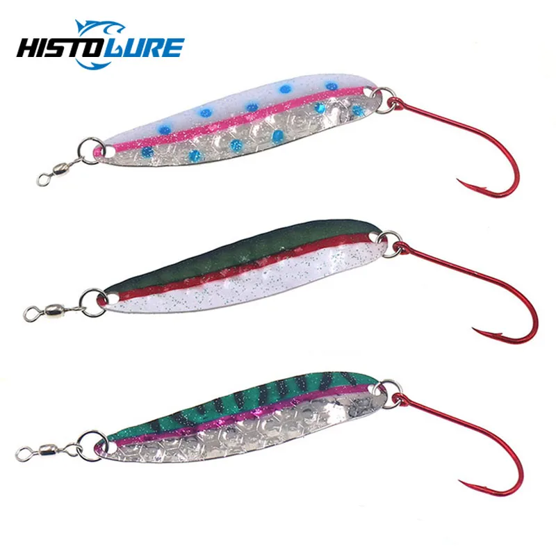 

1Pcs Spinner Spoon Metal Lures 14.5g Single Hook Artificial Bait For Bass Trout Pesca Fishing Tackle