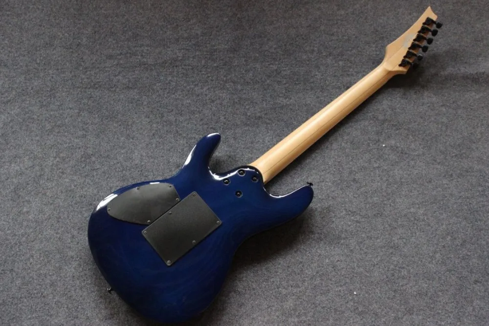 Высокое качество синий цвет Тигр Пламя Топ гитары. Ручной работы 6 stings gitaar. Реальные фотографии