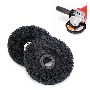 

2pcs 4'' Grinder Wheel Poly Strip Abrasive Disc Wheel Paint Rust Removal Clean Remover Tools For Angle Grinder 100*16mm
