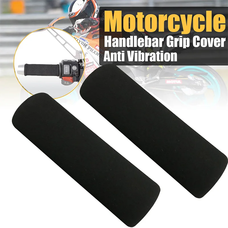 Motorcycle Universal Slip On Anti Vibration Handle Foam Grip Cover Handlebar Sponge Grips For