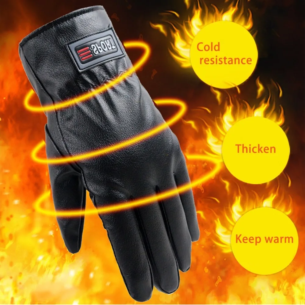Snow gloves autumn winter thick waterproof non-slip riding driving bike ski gloves heated gloves guantes de nieve para mujer 30S23 (7)