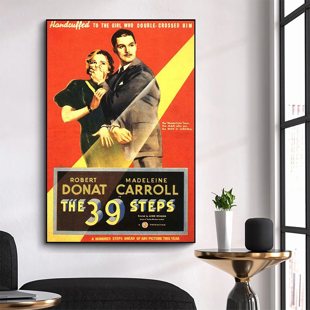 

WM3254 The 39 Steps (2) Classic Movie HD Silk Fabric Poster Art Decor Indoor Painting Gift