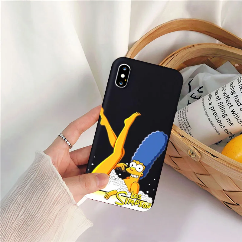Забавный чехол для телефона Jamular Homer Bart Simpson, мультяшный чехол для телефона iPhone 6, 6s, 7, 8 Plus, 11, XR, X, XS, Max, ТПУ, силиконовый чехол, аксессуары - Цвет: -44