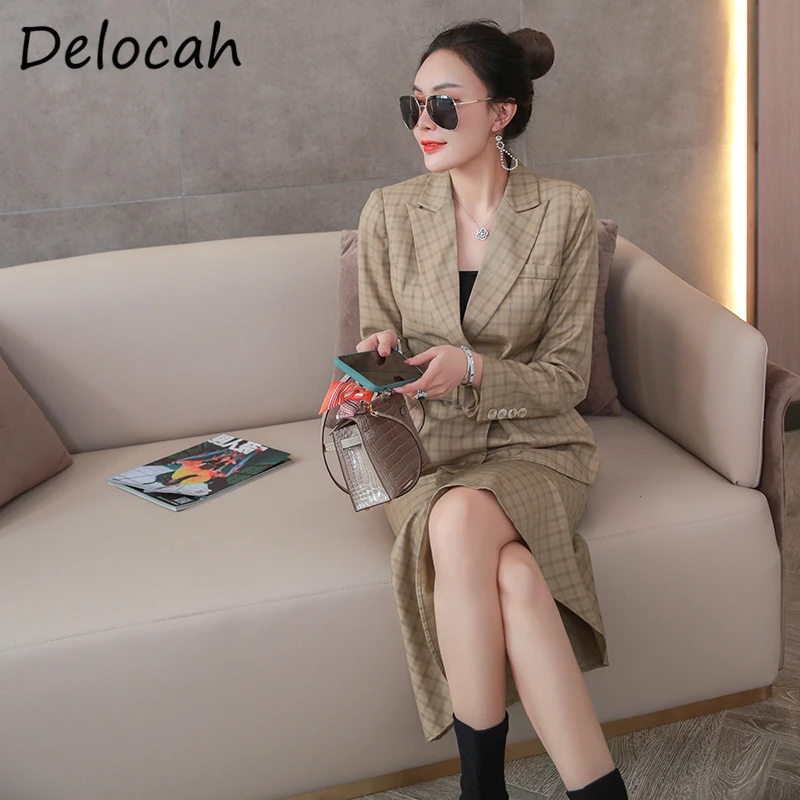 

Delocah Women Fashion Autumn RunwayÂ Skirts Set Long Sleeve Loose Tops + High Waist Print Mermaid Skirts 2 TwoÂ PiecesÂ Suits 2020