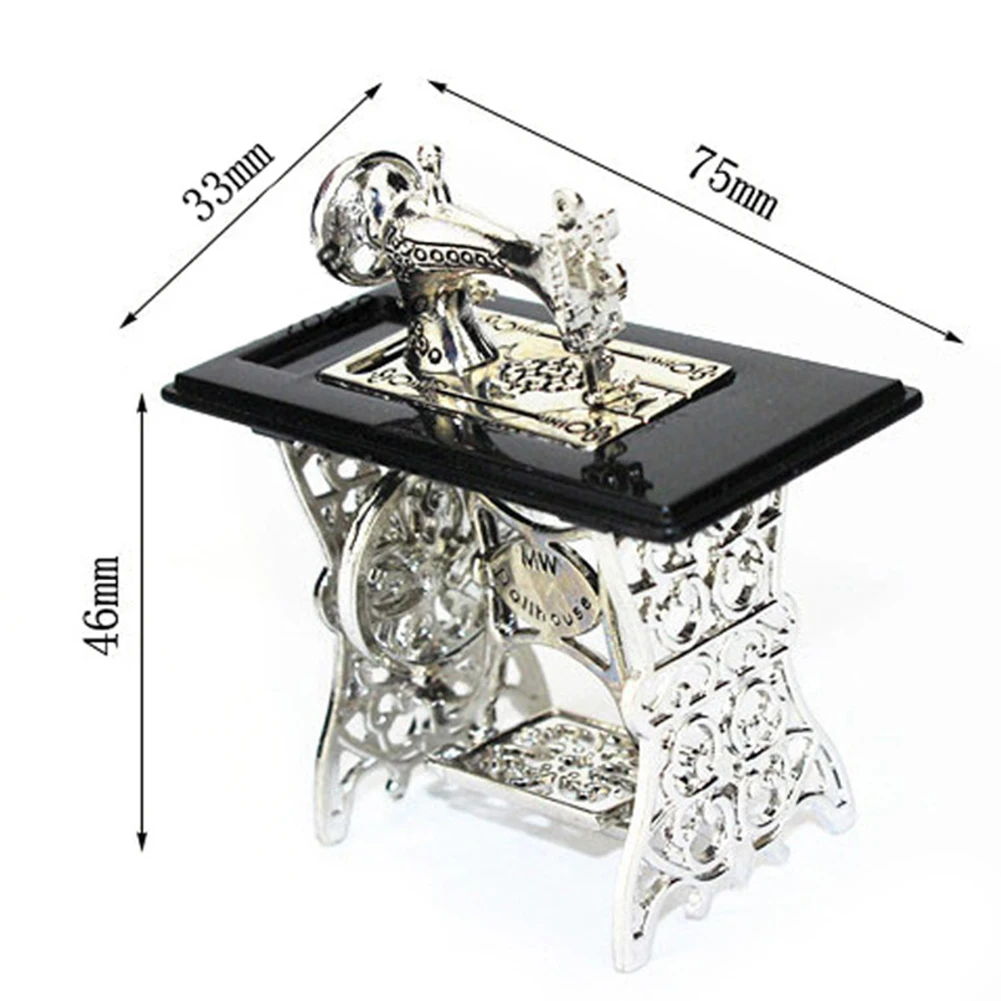 Аксессуары ручной работы винтажный Кукольный дом домашняя модель украшения игрушечная швейная машина ткань мини Ремесла подарок мебель Металл