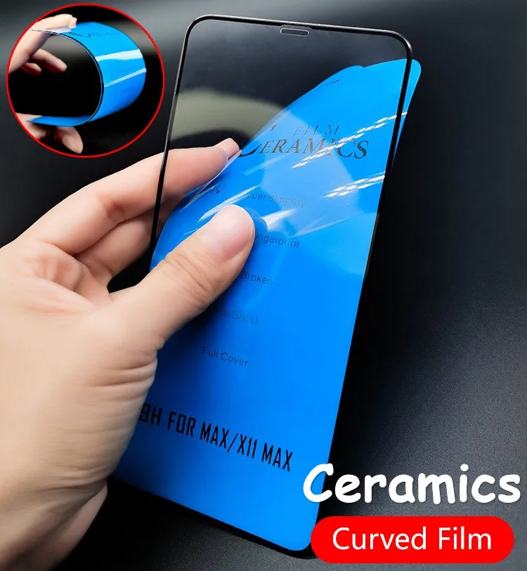 3D полное клейкое покрытие Мягкая Керамическая пленка для iPhone 12 11 Pro X XR XS Max