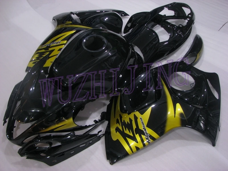 Пластиковые обтекатели HAYABUSA 2009 наборы для тела GSXR 1300 золотые черные наборы для гостинцев HAYABUSA 2008 - Цвет: INJECTION mold