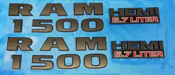 

4PCS Matte Black RAM 1500 Hemi 5.7 Letter Emblem Badge Tailgate NAMEPLATE