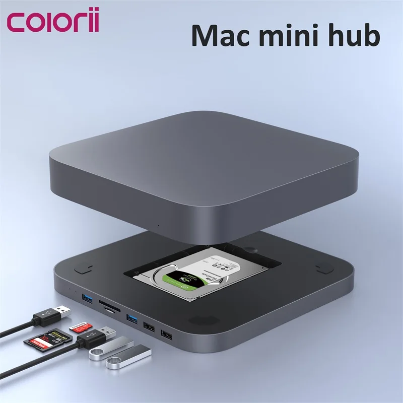 Mac Miniハブ,2.5インチHDD/ssdハウジング,SAataポート2テラバイトhdd ssdドッキングステーション,Mac Mini m2用